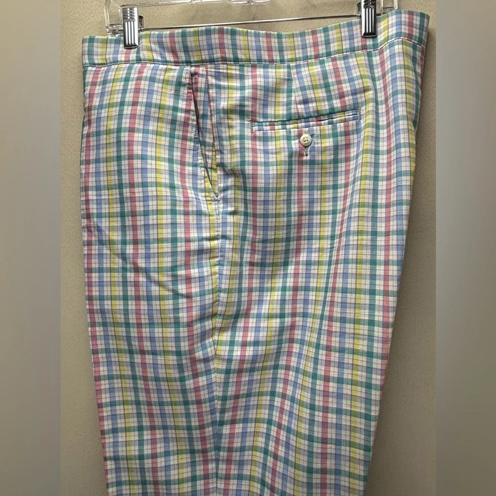 SANSABELT Vintage Golf Pants Pastel Plaid Waist Size 41